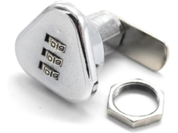 Cadeado De Combinação Triangular Com 3 Códigos E Senha Para Armário Gaveta Mms256 C, 1 Unidade Comprimento 19mm