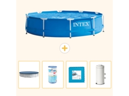 Intex Piscina Com Estrutura Redonda - 366x76 Cm - 5-peças S80