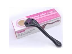 Roller de Microagulhas 0,75 Mm para Massagem Facial e do Couro Cabeludo Impermeável Multifuncional Casa Férias STELASPLEN (cabo Preto, Rolo Roxo)