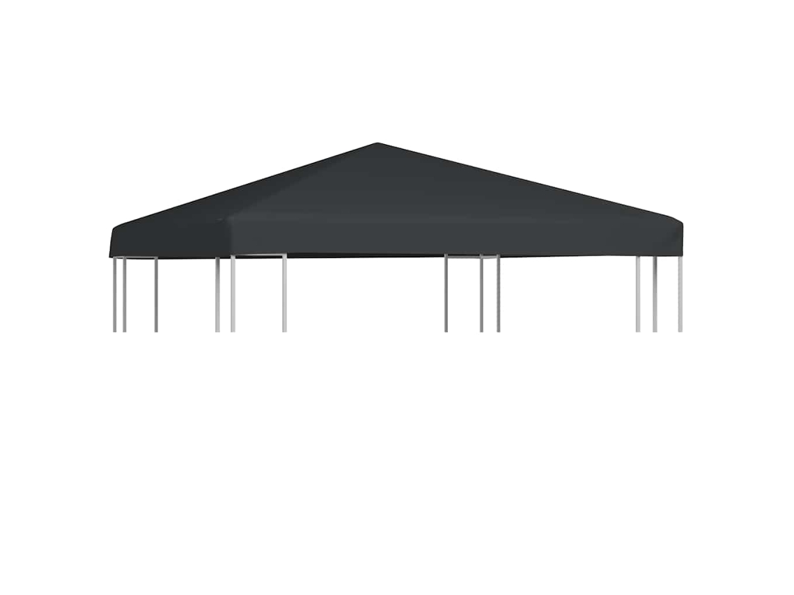 Vidaxl Cobertura De Gazebo 310 G/m² 3x3 M Cinzento