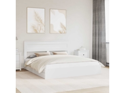Vidaxl Cama Com Armazenamento Branco 180 X 200 Cm Derivados De Madeira