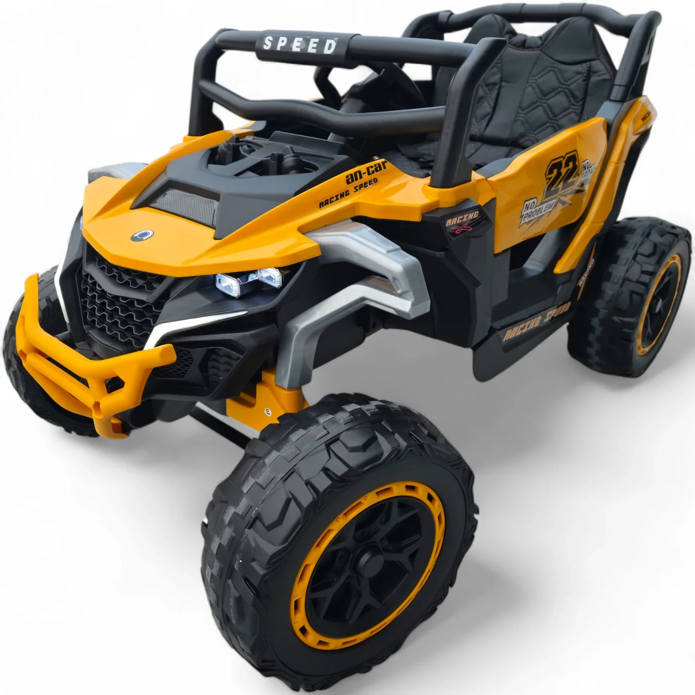 Carro Elétrico para Criança Buggy Speed 12v com 4 Motores, Rodas Eva, Assento em Eco Pele e Controlo Parental Funtastic Land