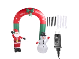 Inflável Natal Santa Boneco Arco Jardim Exterior LAXISCREED