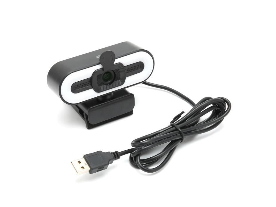 HURRISE Webcam com Microfone Usb 2.0 Webcam 1080P Hd 30Fps de Alta Resolução Led Light Pc Câmera com Microfone para Vídeo