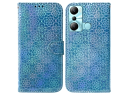 Capa De Couro Colorida Com Fivela Magnética Para Infinix Hot 20i