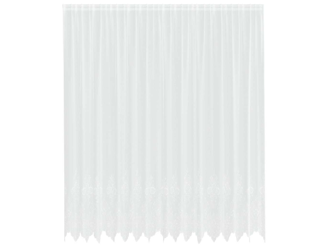 Conjunto 1 Cortina De Renda Vidaxl Branco Poliéster (260 X 400 Cm)