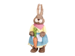 Laxiscreed Coelho De Pelúcia Com Pelagem De Relva Para Páscoa, Decoração 45cm, Peça Única