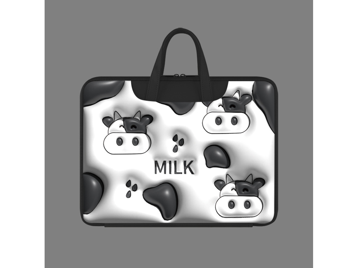 Capa HEXINYIGJLY para portátil, 13.3 polegadas, universal, almofadada, forro macio, vaca
