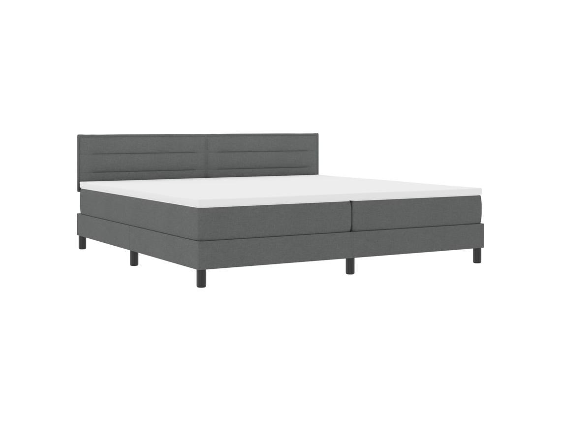Conjunto 1 Cama Box Vidaxl Cinzento Tecido (200 X 200 Cm)