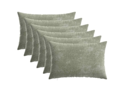 Vidaxl Capa Almofada 6 Unid. Heerlen Verde 30 X 50 Cm Tecido Chenille