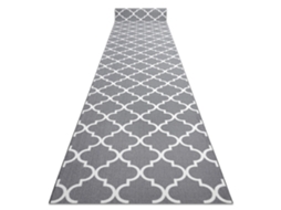 Passadeira Base Antideslizante Trevo Marroquino 120 cm Cinzento Trellis 30352