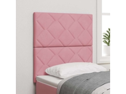 Vidaxl Cabeceira Rosa 80 Cm Veludo