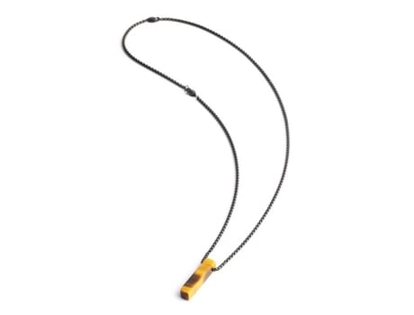 Colar Gemini Colar Homem Gemini Tantum Aço Preto Olho De Tigre 54 Cm