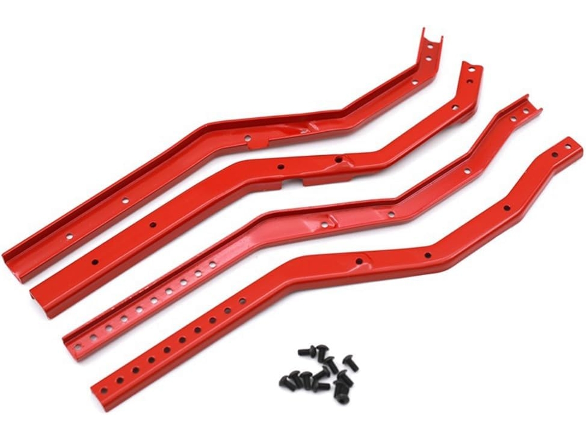 Chassi SFUSHOS Metálico para Carro Rc 1/10 Axial Scx10 III Vermelho