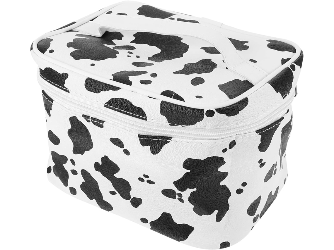 Bolsa impermeável de grande capacidade com estampa de vaca, leve e fácil de transportar.