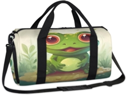 Bolsa Esportiva Divertida em Formato de Sapo para Crianças 45 X 21 5 X 23 Cm Tecido de Poliéste Estampa Pa For