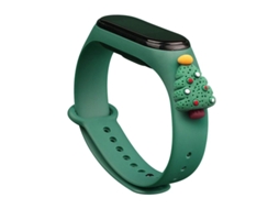 Pulseira de Natal para Xiaomi Mi Band 4/Mi Band 3 Verde Escuro