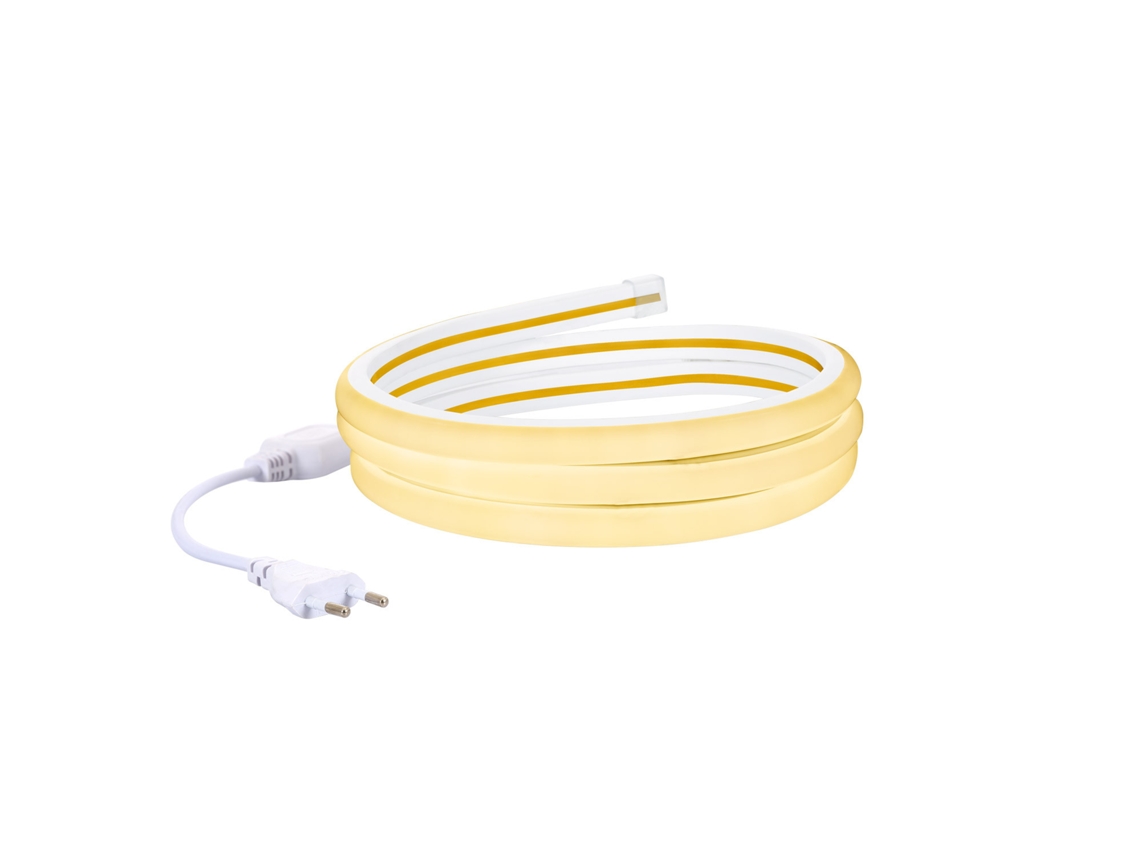 Fita Led Neon Regulável 220 V, Bobina De 50 M, Branco Quente, Semicircular 180°, 7,5 W/m, Corte A Cada 100 Cm, Ip67 Branco Quente