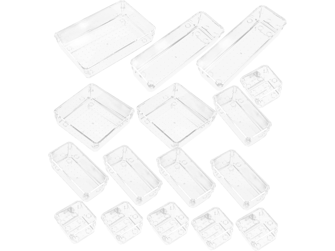 Conjunto De 16, Plástico Transparente Para Banheiro