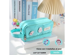 Estojo Grande e Bonito, Ideal para Estudantes do Sexo Feminino, Material Escolar Charmoso. MDUG (verde)