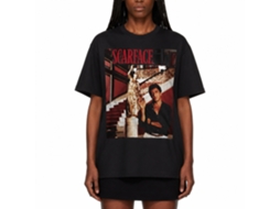 Rockinstone Scarface Movie Statue Stairs Black Adult T-shirt Size:s