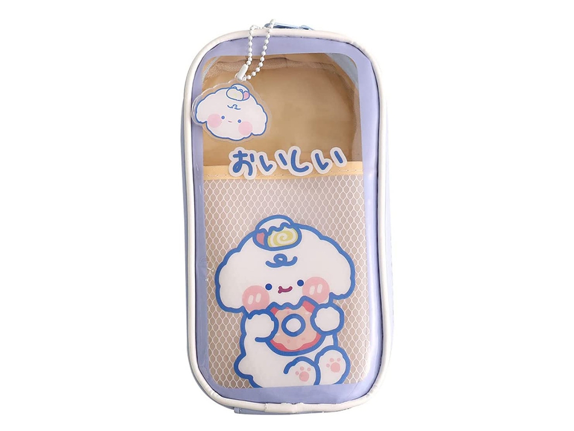 Estuche De Lápices Kawaii Portátil Transparente Con Gran Capacidad Para Niñas Adolescentes