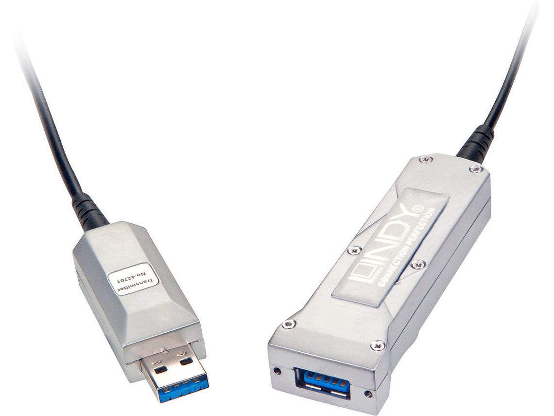 Cabo de Dados LINDY (USB A - 50 m - Preto)