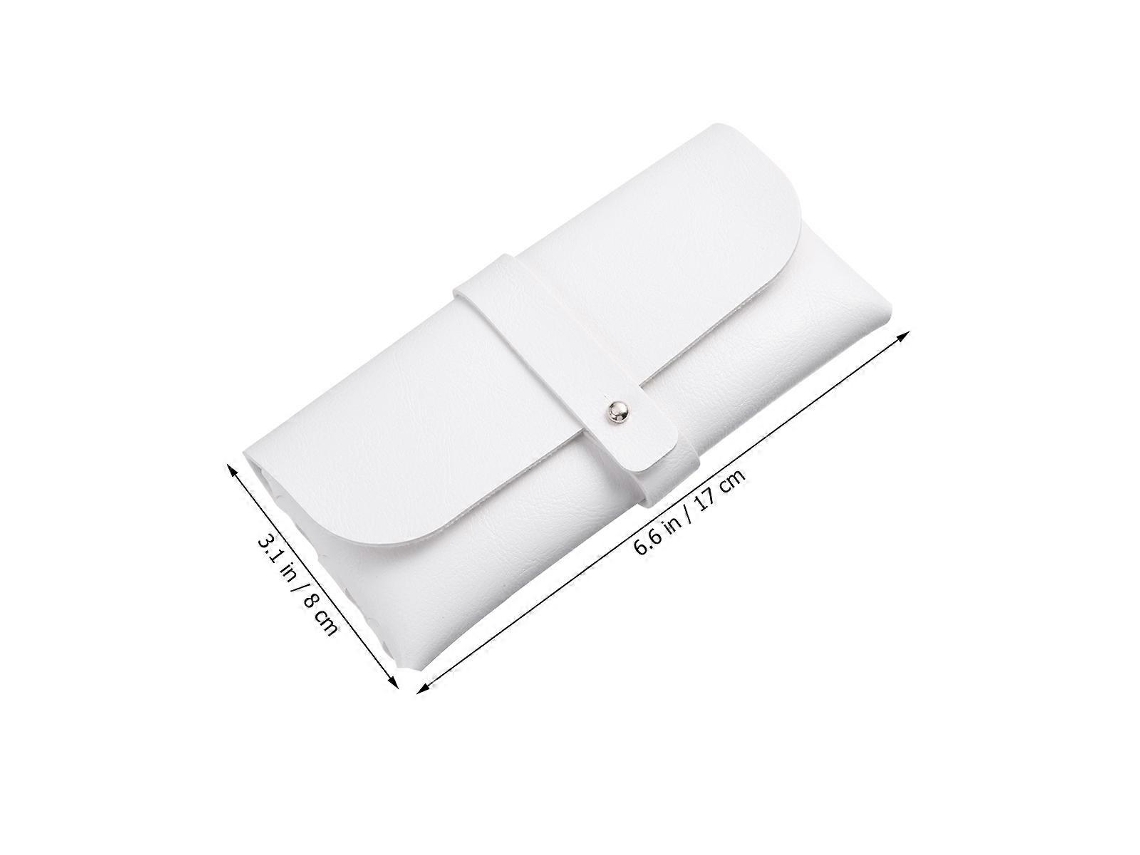 Estojo Rígido de para Óculos com Fivela, Formato de Concha, Cor: Branco AQUAFORGE