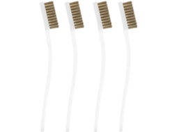 Eringogo Conjunto De 4-escovas Pequenas Latão Para Limpeza Industrial E Doméstica, Fio De Aço Branco, Removedoras