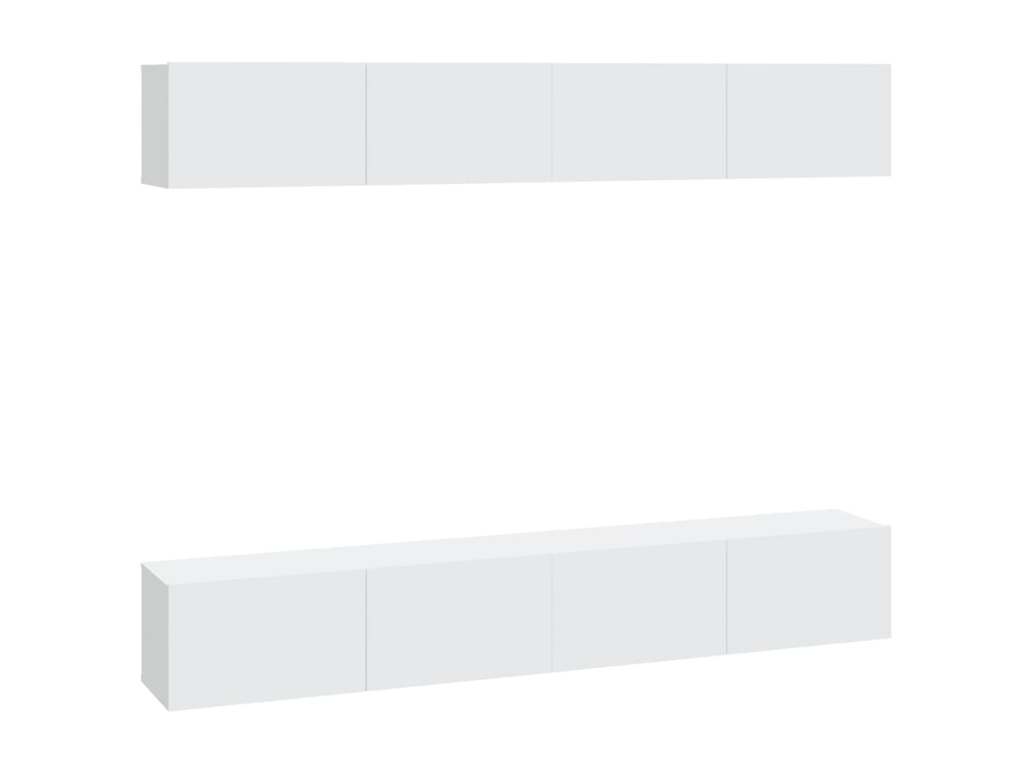 Wall-mounted Tv Cabinet Set, Wall-mounted Tv Cabinet Sets Vidaxl Branco Madeira Processada (n/a)