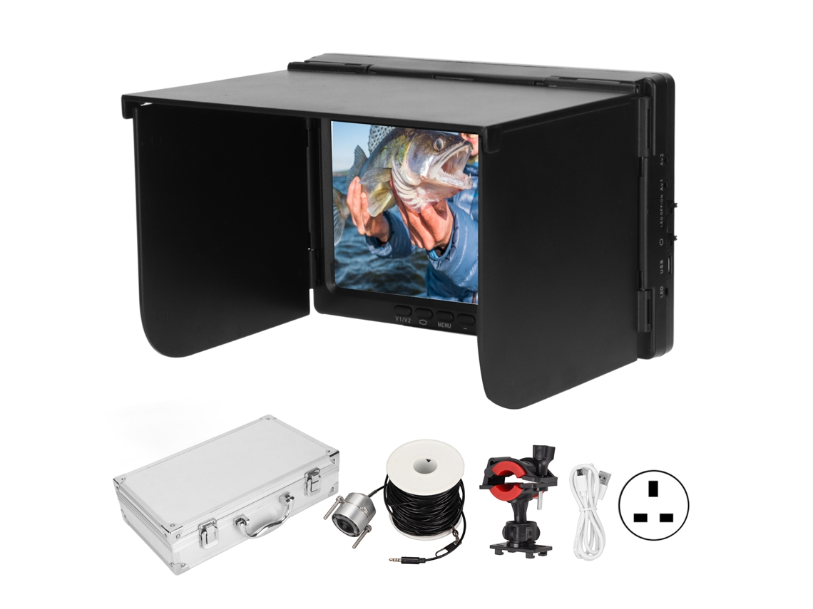 Câmera Detectora De Peixes Com Monitor Lcd 7 Polegadas