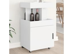 Vidaxl Carrinho De Bar 50x41x89 Cm Derivados De Madeira Branco