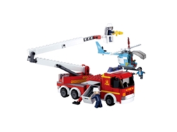Construção SLUBAN Fire Alarm - Camião e Helicóptero (Idade Mínima: 6 - 403 Peças)