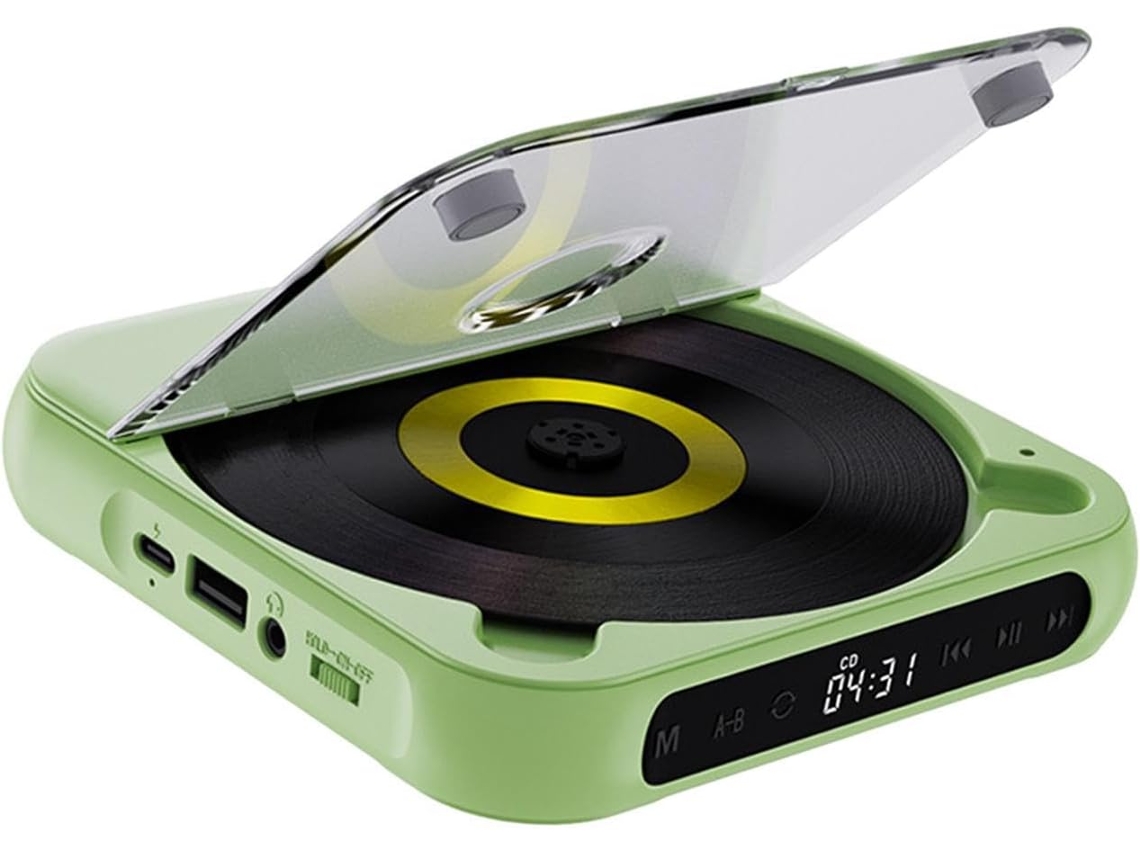 Leitor Cd Portátil Com Bateria Recarregável E Tela Lcd Intuitiva. Ideal Para Aprendizado De Idiomas E