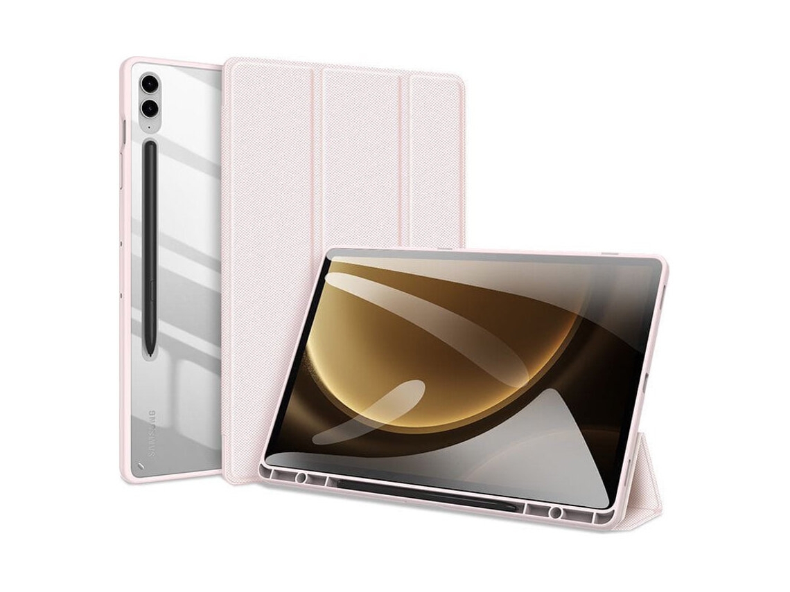 Capa DUX DUCIS Toby com Suporte Flip para Samsung Galaxy Tab S9 Fe Rosa