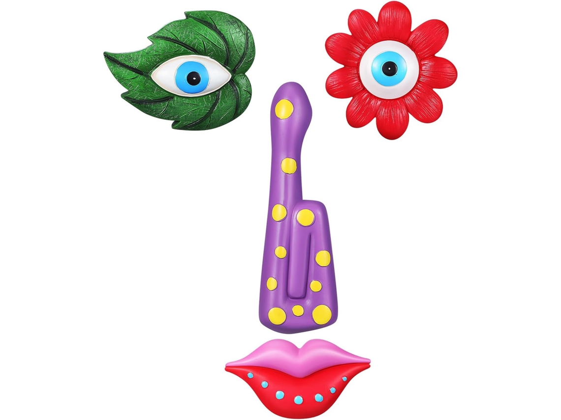 Enfeite de Árvore de Jardim Colorido em Resina GOKOCO com Carinha Engraçada, Versátil e Artístico (sem dimensões)