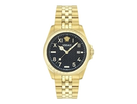 Relógio Versace Ve9h00624 Aço Inoxidável Dourado Resistente À Água 5 Bar 41 Mm