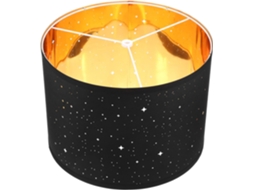 Abajur Semicircular Leve, Compacto E Resistente Em Tecido Preto Para Luminárias.
