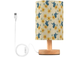 Luminária De Mesa Junzan Com Símbolos Românticos Para Leitura, Luminária De Mesa Com Porta Carregamento Usb, Luminária