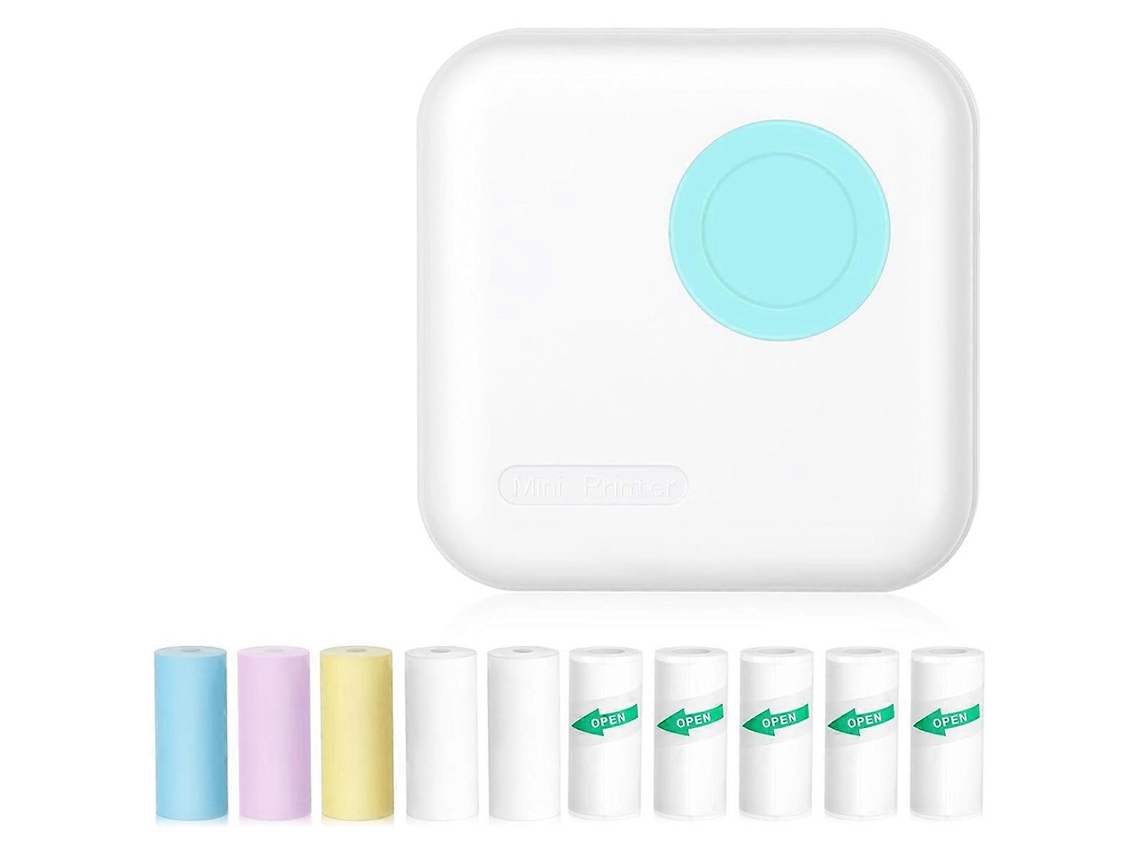 Mini Impressora De Adesivos Bluetooth Térmica Azul Nostalgia88