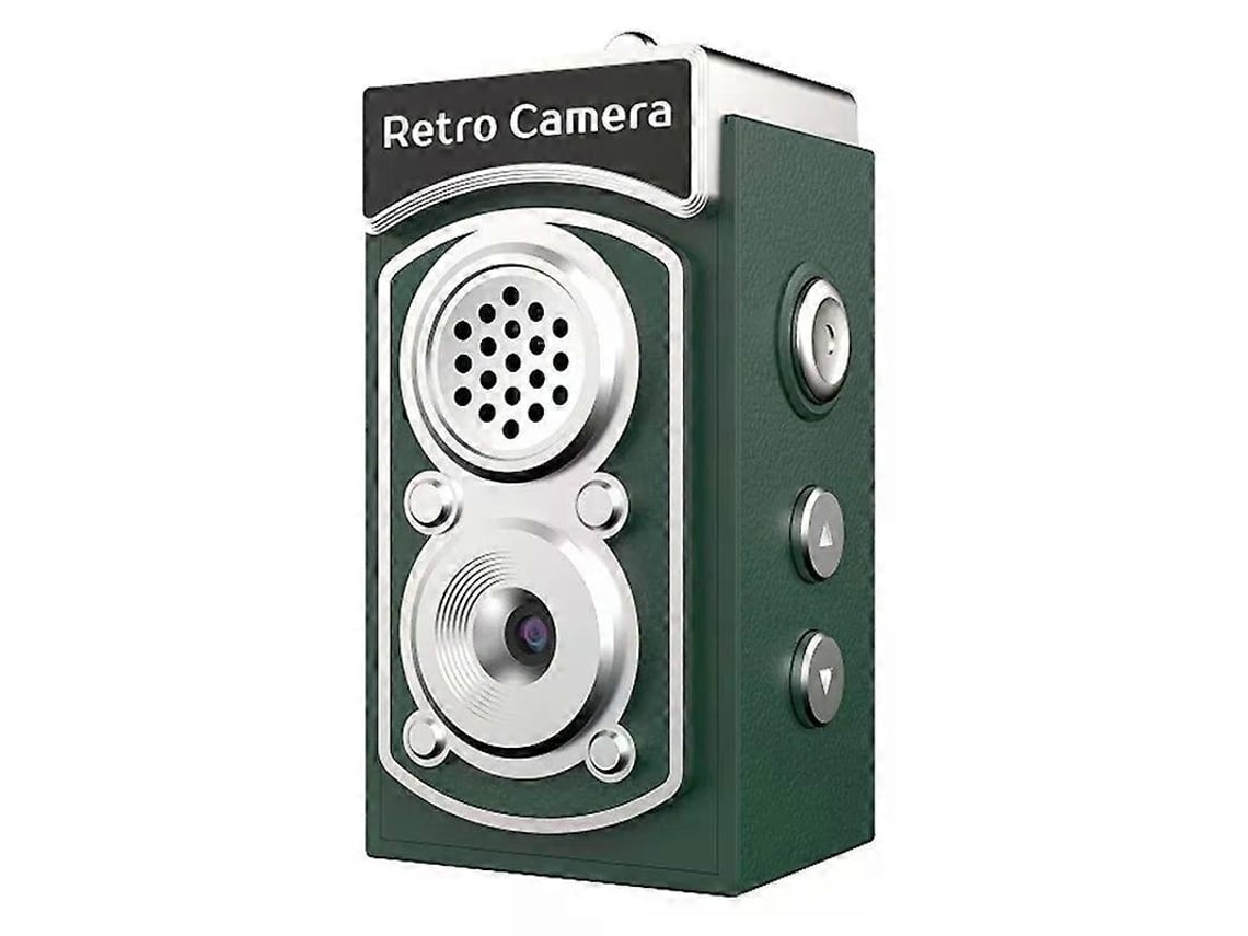 Mini Câmara Digital Retrô Com Ecrã Ips De 0,96 Polegadas E Vídeo Hd 1080p, Verde