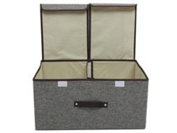 Caixa Organizadora Dobrável Para Roupas, Cinza, 50 X 30 X 25 Cm, Pacote Com 1 Unidade Olysi Shop