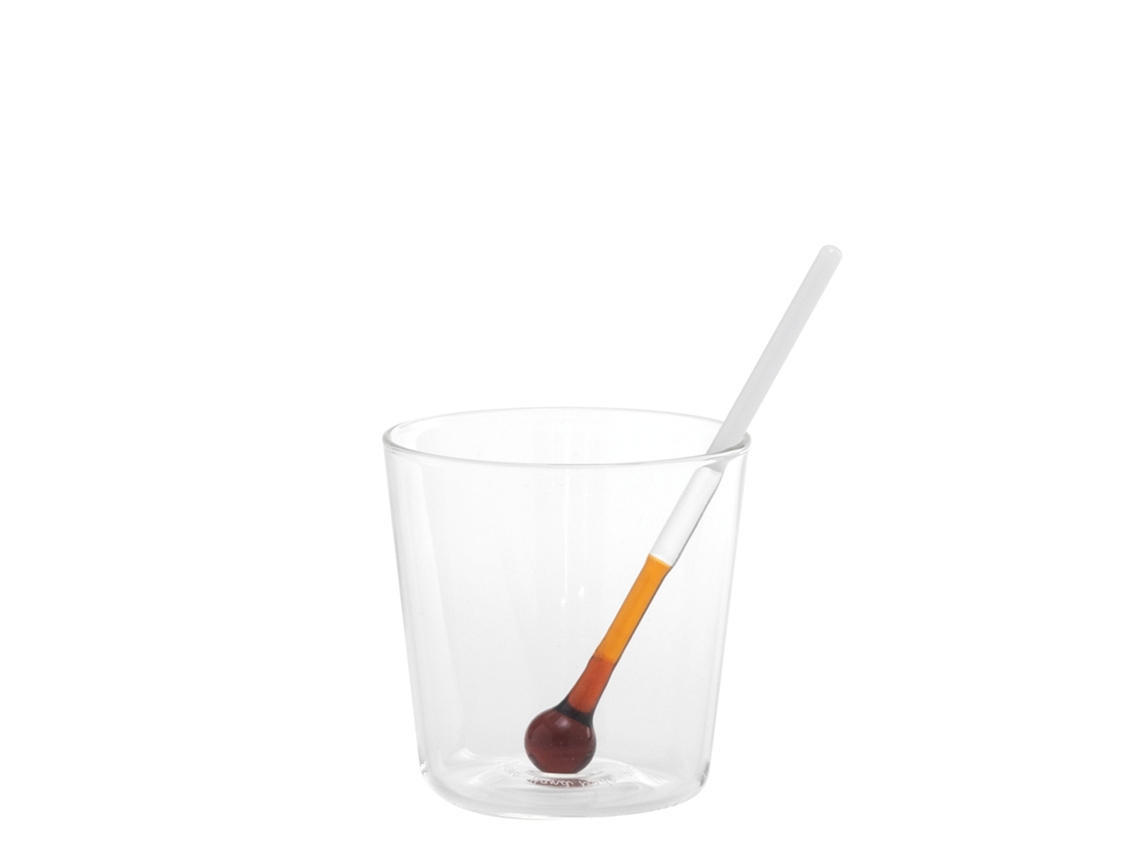 Copo Medidor Spritzometer Tumbler - Conjunto De 2 Copos + Dispensador Spritz, Vidro Decorado, Fabricado Na Itália - Zafferano Italia