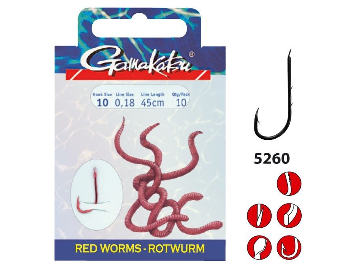 Gancho GAMAKATSU Redworm Ls-5260 10