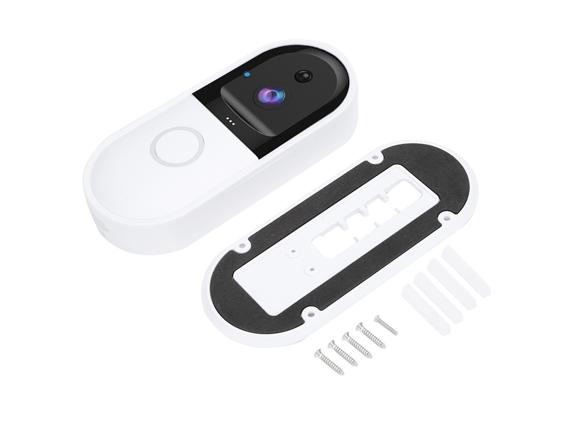 Laxiscreed Campainha De Vídeo Sem Fio De Baixa Potência Com Interfone Wifi E Controlo Remoto Por Aplicativo