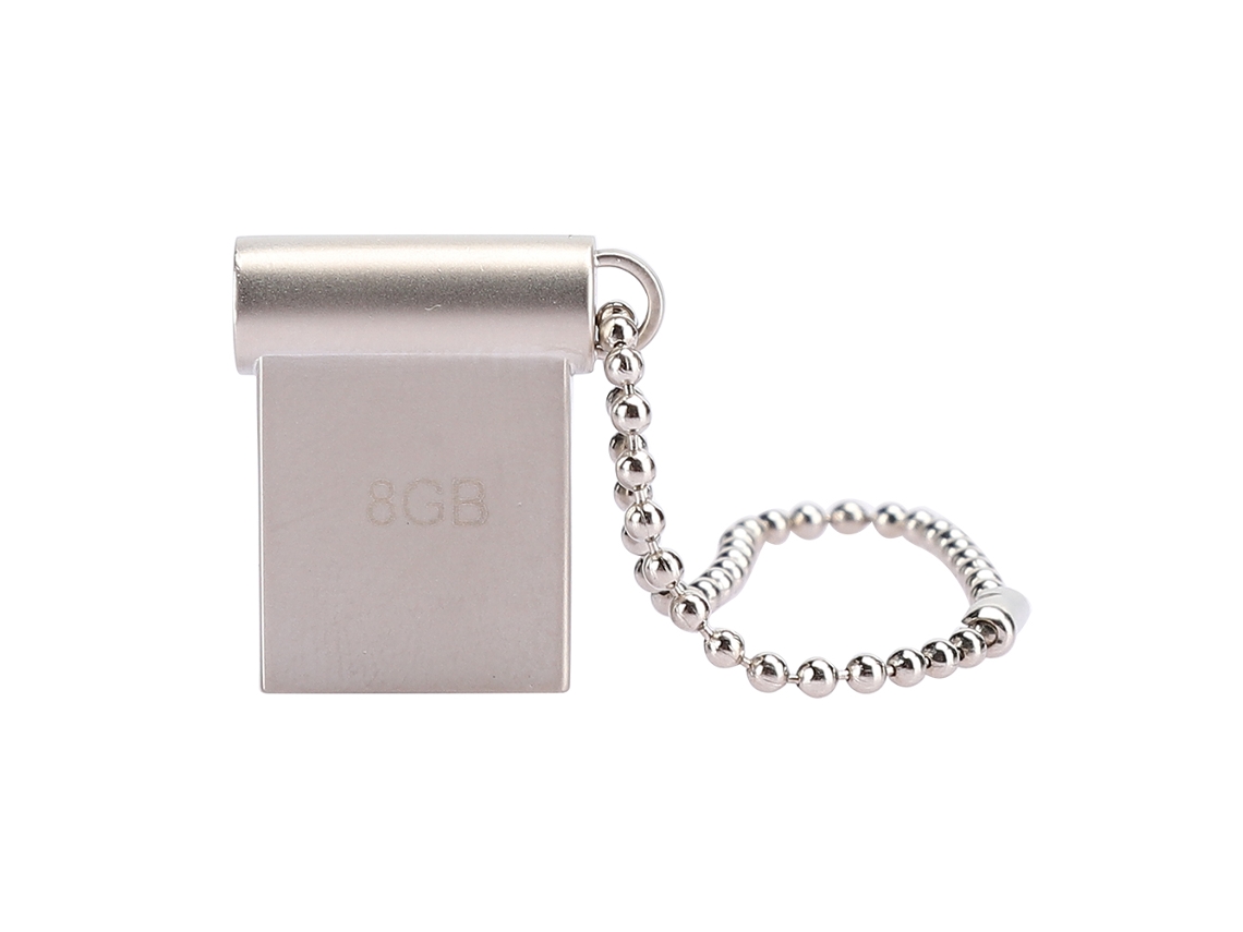 Pen Drive Usb De Zinco 8g, Armazena Dados, Plug And Play, Compatível Com Windows.