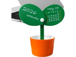 Calendário De Mesa – Agenda Em Formato Botão, Porta-canetas Cubo