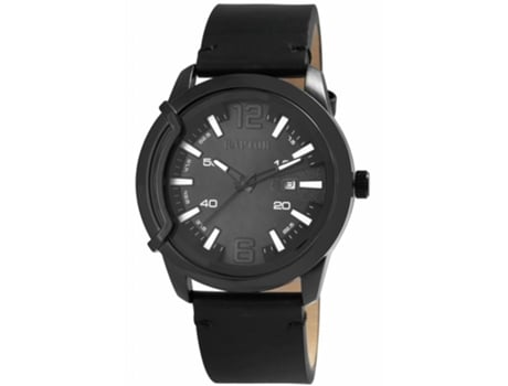 Relógio RAPTOR Davian Homem com Bracelete em Pele Genuína e Exibição de Data