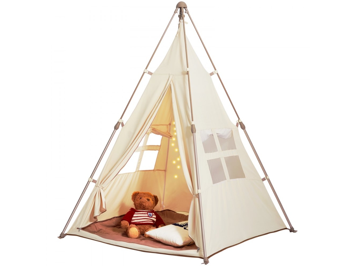 Tenda Infantil Tipo Tipi Dobrável Com Estrutura Em Alumínio E Espaço Para 2 3 Crianças Tekmaquinas