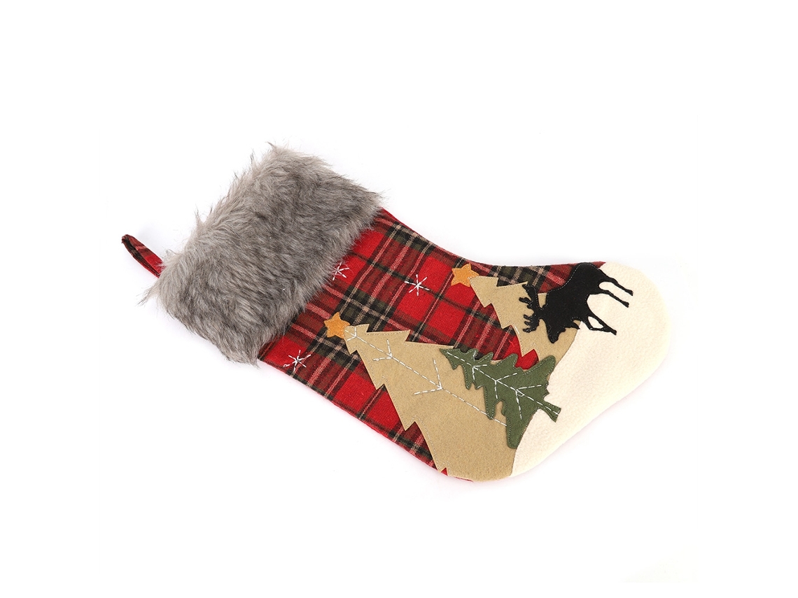 Laxiscreed Meias Natalinas Com Estampa Xadrez Para Decoração E Presentes De Natal